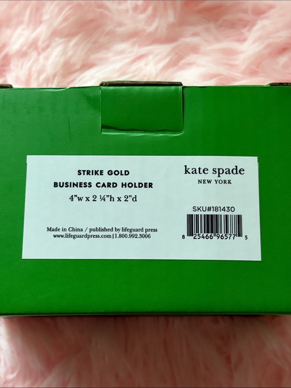 kate spade Clear Acrylic Card Holder with Gold Logo - Picture 8 of 9